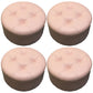 Contemporary Pouf Ottoman Faux Leather Upholstered Tufted Cylinder Shape Ottoman Pink 4 Piece Set Clearhalo 'furn' 'furn_ottomans_poufs' 'Furniture' 'Living Room Furniture' 'Ottomans & Poufs' 'ottomans_poufs' 6360064