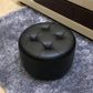Contemporary Pouf Ottoman Faux Leather Upholstered Tufted Cylinder Shape Ottoman Black 1 Piece Clearhalo 'furn' 'furn_ottomans_poufs' 'Furniture' 'Living Room Furniture' 'Ottomans & Poufs' 'ottomans_poufs' 6360072