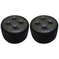 Contemporary Pouf Ottoman Faux Leather Upholstered Tufted Cylinder Shape Ottoman Black 2 Piece Set Clearhalo 'furn' 'furn_ottomans_poufs' 'Furniture' 'Living Room Furniture' 'Ottomans & Poufs' 'ottomans_poufs' 6360073