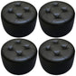 Contemporary Pouf Ottoman Faux Leather Upholstered Tufted Cylinder Shape Ottoman Black 4 Piece Set Clearhalo 'furn' 'furn_ottomans_poufs' 'Furniture' 'Living Room Furniture' 'Ottomans & Poufs' 'ottomans_poufs' 6360074