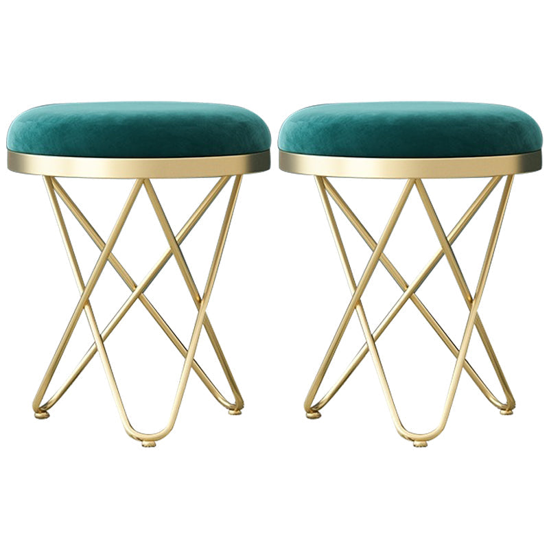 Modern Pink Standard Tear Resistant Velvet Standard Velvet for Living Room Green 2 Piece Set Clearhalo 'furn' 'furn_ottomans_poufs' 'Furniture' 'Living Room Furniture' 'Ottomans & Poufs' 'ottomans_poufs' 6360078