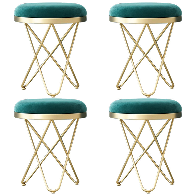 Modern Pink Standard Tear Resistant Velvet Standard Velvet for Living Room Green 4 Piece Set Clearhalo 'furn' 'furn_ottomans_poufs' 'Furniture' 'Living Room Furniture' 'Ottomans & Poufs' 'ottomans_poufs' 6360080