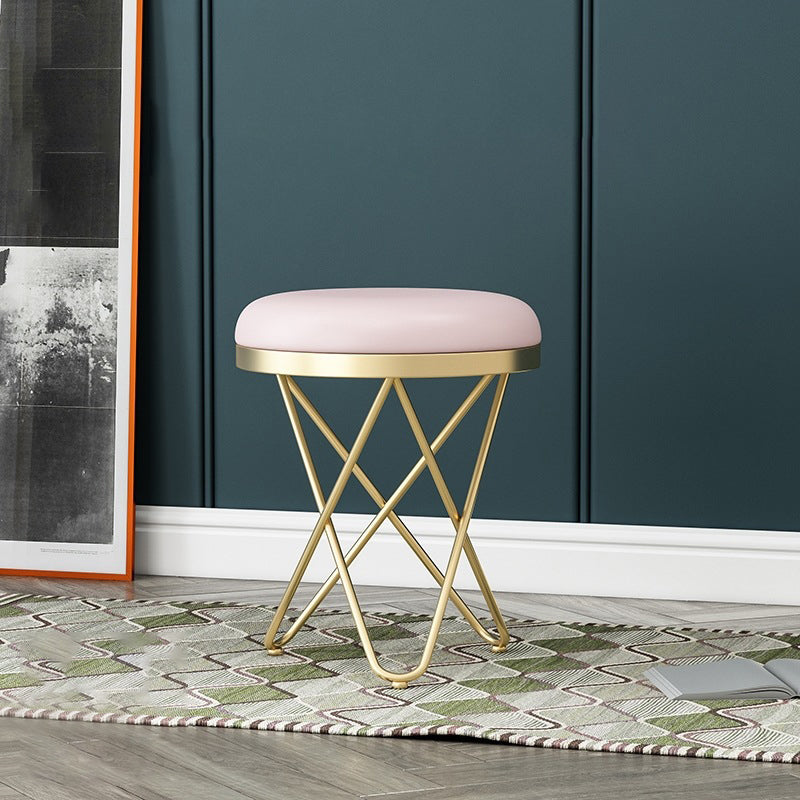 Modern Pink Standard Tear Resistant Velvet Standard Velvet for Living Room Pink 1 Piece Clearhalo 'furn' 'furn_ottomans_poufs' 'Furniture' 'Living Room Furniture' 'Ottomans & Poufs' 'ottomans_poufs' 6360082