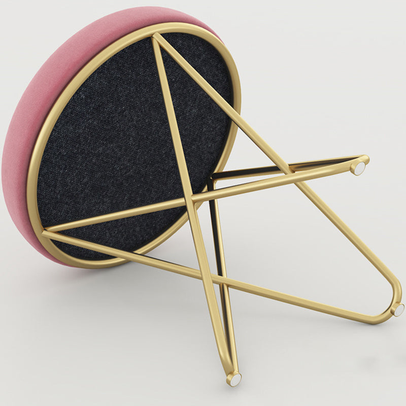 Modern Pink Standard Tear Resistant Velvet Standard Velvet for Living Room Clearhalo 'furn' 'furn_ottomans_poufs' 'Furniture' 'Living Room Furniture' 'Ottomans & Poufs' 'ottomans_poufs' 6360086