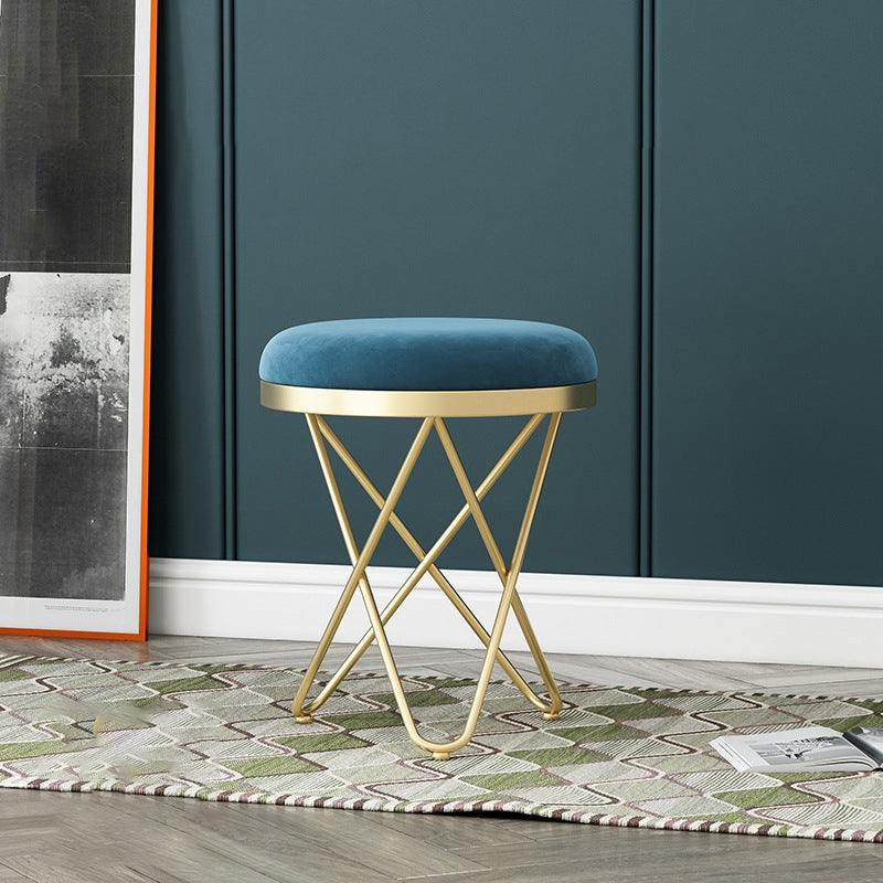 Modern Pink Standard Tear Resistant Velvet Standard Velvet for Living Room Blue 1 Piece Clearhalo 'furn' 'furn_ottomans_poufs' 'Furniture' 'Living Room Furniture' 'Ottomans & Poufs' 'ottomans_poufs' 6360088