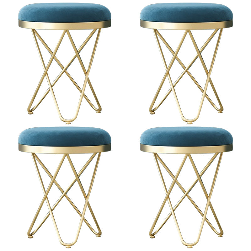 Modern Pink Standard Tear Resistant Velvet Standard Velvet for Living Room Blue 4 Piece Set Clearhalo 'furn' 'furn_ottomans_poufs' 'Furniture' 'Living Room Furniture' 'Ottomans & Poufs' 'ottomans_poufs' 6360092