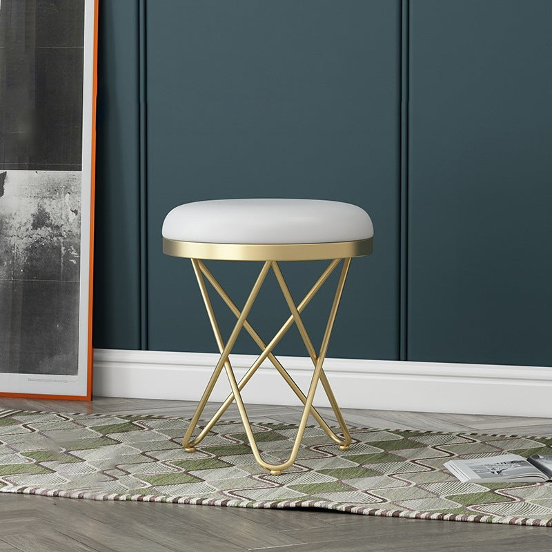 Modern Pink Standard Tear Resistant Velvet Standard Velvet for Living Room White 1 Piece Clearhalo 'furn' 'furn_ottomans_poufs' 'Furniture' 'Living Room Furniture' 'Ottomans & Poufs' 'ottomans_poufs' 6360094