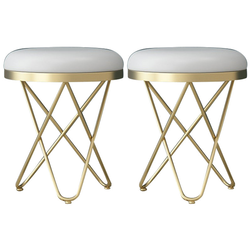 Modern Pink Standard Tear Resistant Velvet Standard Velvet for Living Room White 2 Piece Set Clearhalo 'furn' 'furn_ottomans_poufs' 'Furniture' 'Living Room Furniture' 'Ottomans & Poufs' 'ottomans_poufs' 6360095