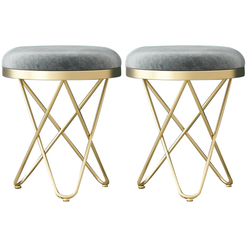 Modern Pink Standard Tear Resistant Velvet Standard Velvet for Living Room Grey 2 Piece Set Clearhalo 'furn' 'furn_ottomans_poufs' 'Furniture' 'Living Room Furniture' 'Ottomans & Poufs' 'ottomans_poufs' 6360098