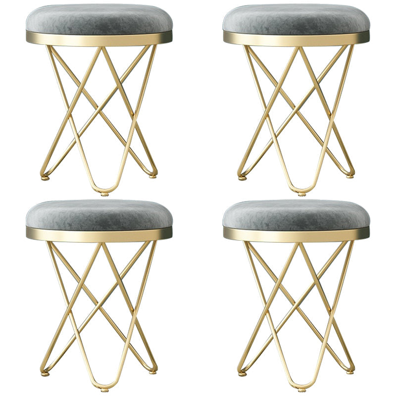 Modern Pink Standard Tear Resistant Velvet Standard Velvet for Living Room Grey 4 Piece Set Clearhalo 'furn' 'furn_ottomans_poufs' 'Furniture' 'Living Room Furniture' 'Ottomans & Poufs' 'ottomans_poufs' 6360099