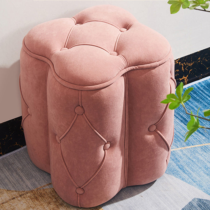 Orange Velvet Pouf Specialty Pouf Stain Resistant Indoor Pouf Clearhalo 'furn' 'furn_ottomans_poufs' 'Furniture' 'Living Room Furniture' 'Ottomans & Poufs' 'ottomans_poufs' 6360130