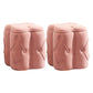 Orange Velvet Pouf Specialty Pouf Stain Resistant Indoor Pouf Pink 2 Piece Set Clearhalo 'furn' 'furn_ottomans_poufs' 'Furniture' 'Living Room Furniture' 'Ottomans & Poufs' 'ottomans_poufs' 6360131