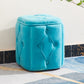 Orange Velvet Pouf Specialty Pouf Stain Resistant Indoor Pouf Blue 1 Piece Clearhalo 'furn' 'furn_ottomans_poufs' 'Furniture' 'Living Room Furniture' 'Ottomans & Poufs' 'ottomans_poufs' 6360144