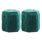 Orange Velvet Pouf Specialty Pouf Stain Resistant Indoor Pouf Green 2 Piece Set Clearhalo 'furn' 'furn_ottomans_poufs' 'Furniture' 'Living Room Furniture' 'Ottomans & Poufs' 'ottomans_poufs' 6360150
