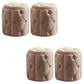 Orange Velvet Pouf Specialty Pouf Stain Resistant Indoor Pouf Dark Khaki 4 Piece Set Clearhalo 'furn' 'furn_ottomans_poufs' 'Furniture' 'Living Room Furniture' 'Ottomans & Poufs' 'ottomans_poufs' 6360155