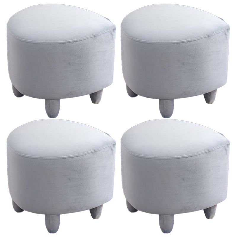 Modern Leaves Standard Solid Color Tear Resistant Standard for Living Room Light Blue 4 Piece Set Clearhalo 'furn' 'furn_ottomans_poufs' 'Furniture' 'Living Room Furniture' 'Ottomans & Poufs' 'ottomans_poufs' 6360184