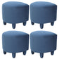 Modern Leaves Standard Solid Color Tear Resistant Standard for Living Room Dark Blue 4 Piece Set Clearhalo 'furn' 'furn_ottomans_poufs' 'Furniture' 'Living Room Furniture' 'Ottomans & Poufs' 'ottomans_poufs' 6360188