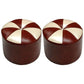 Dark Brown Round Pouf Stain Resistant Color Piece Pouf for Living Room 14.6"L x 14.6"W x 11.8"H Brown 2 Piece Set Clearhalo 'furn' 'furn_ottomans_poufs' 'Furniture' 'Living Room Furniture' 'Ottomans & Poufs' 'ottomans_poufs' 6360193