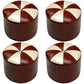 Dark Brown Round Pouf Stain Resistant Color Piece Pouf for Living Room 14.6"L x 14.6"W x 11.8"H Brown 4 Piece Set Clearhalo 'furn' 'furn_ottomans_poufs' 'Furniture' 'Living Room Furniture' 'Ottomans & Poufs' 'ottomans_poufs' 6360195