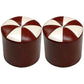 Dark Brown Round Pouf Stain Resistant Color Piece Pouf for Living Room 14.6"L x 14.6"W x 15"H Brown 2 Piece Set Clearhalo 'furn' 'furn_ottomans_poufs' 'Furniture' 'Living Room Furniture' 'Ottomans & Poufs' 'ottomans_poufs' 6360197