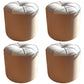 Dark Brown Round Pouf Stain Resistant Color Piece Pouf for Living Room 14.6"L x 14.6"W x 15"H Gray-White 4 Piece Set Clearhalo 'furn' 'furn_ottomans_poufs' 'Furniture' 'Living Room Furniture' 'Ottomans & Poufs' 'ottomans_poufs' 6360212