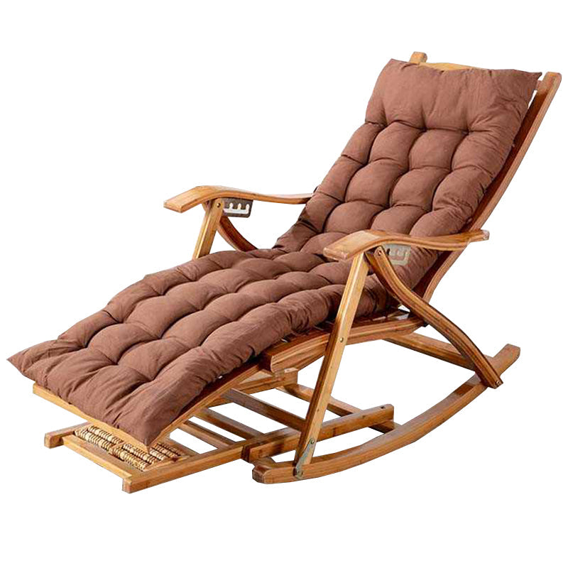 Brown Modern Rocker Chair Wood Reclining Rocking Chair with Tufted Clearhalo 'Chairs & Seating' 'furn' 'furn_rocking_chairs' 'Furniture' 'Living Room Furniture' 'Rocking Chairs' 'rocking_chairs' 6362405