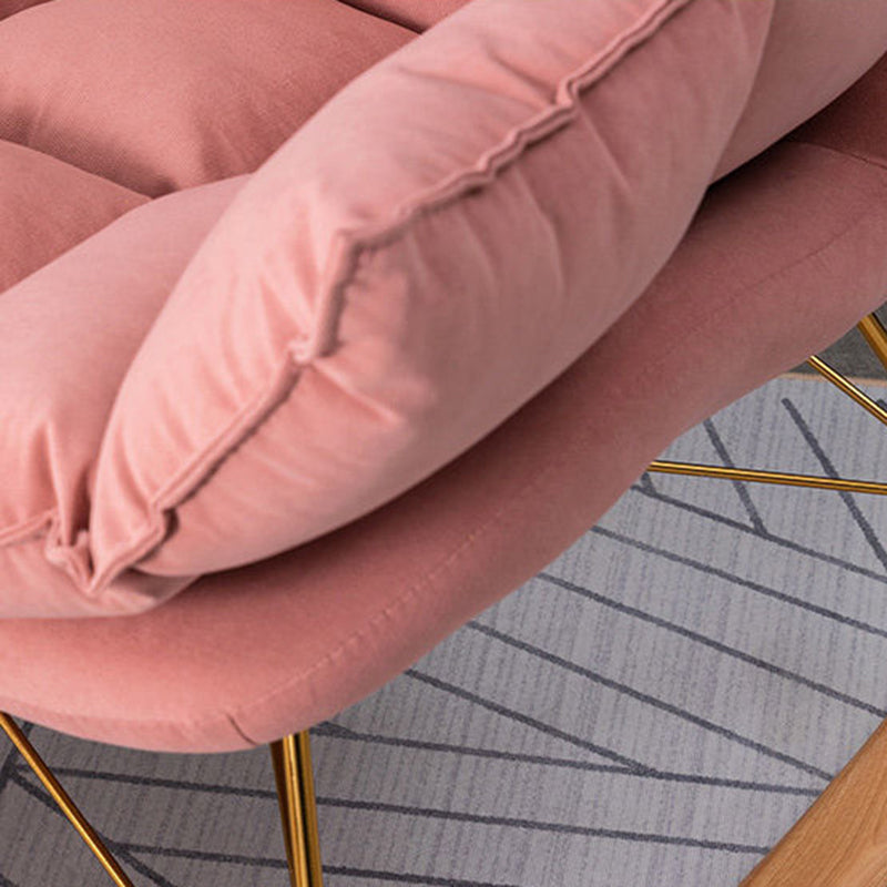Silla de balancín de terciopelo de cojines removibles modernos para sala de estar para sala de estar