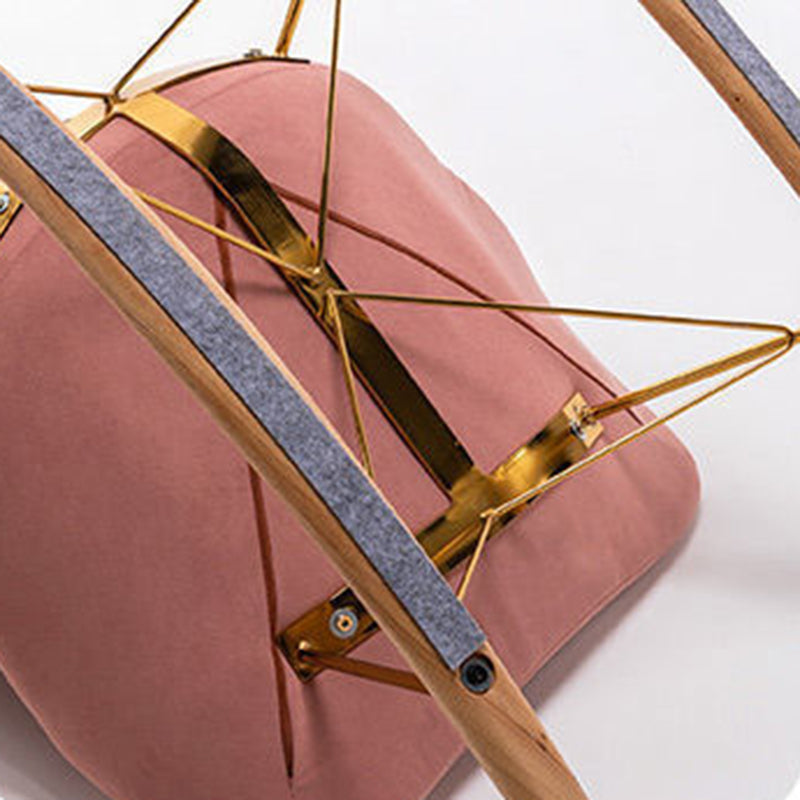 Silla de balancín de terciopelo de cojines removibles modernos para sala de estar para sala de estar