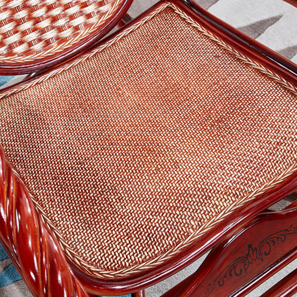 Woven Rope Rocking Chair Rattan Traditional Solid Rocking Accent Chair with Cushions Clearhalo 'Chairs & Seating' 'furn' 'furn_rocking_chairs' 'Furniture' 'Living Room Furniture' 'Rocking Chairs' 'rocking_chairs' 6362456