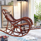 Woven Rope Rocking Chair Rattan Traditional Solid Rocking Accent Chair with Cushions Clearhalo 'Chairs & Seating' 'furn' 'furn_rocking_chairs' 'Furniture' 'Living Room Furniture' 'Rocking Chairs' 'rocking_chairs' 6362460