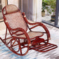 Woven Rope Rocking Chair Rattan Traditional Solid Rocking Accent Chair with Cushions Clearhalo 'Chairs & Seating' 'furn' 'furn_rocking_chairs' 'Furniture' 'Living Room Furniture' 'Rocking Chairs' 'rocking_chairs' 6362461