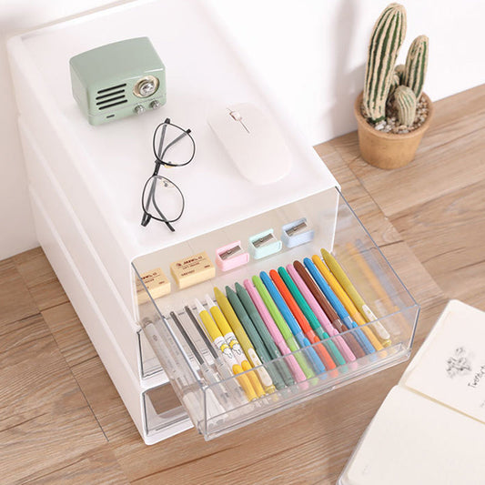 Archivo lateral de cajones transparentes Cajones de plástico de plástico Archivo simple