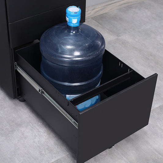 Archivos contemporáneos de marco de metal Llave de bloqueo Archivo vertical con ruedas