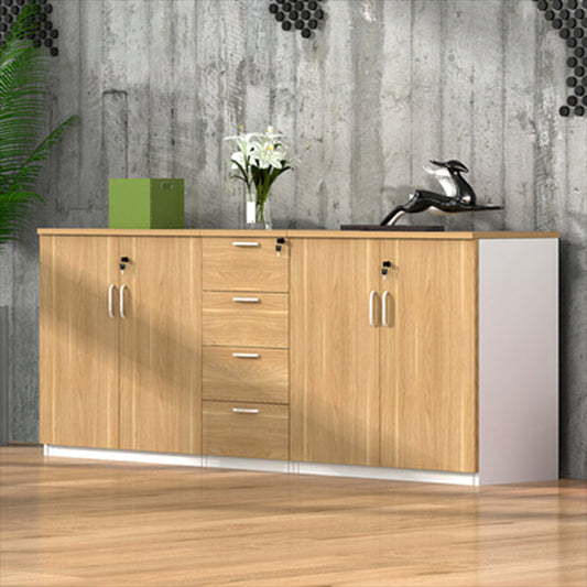 Armoires de fichiers de style nordique en bois massif horizontal avec serrure de clé