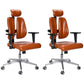 Silla de escritorio moderna Silla ejecutiva de cuero Silla con respaldo alto en marrón