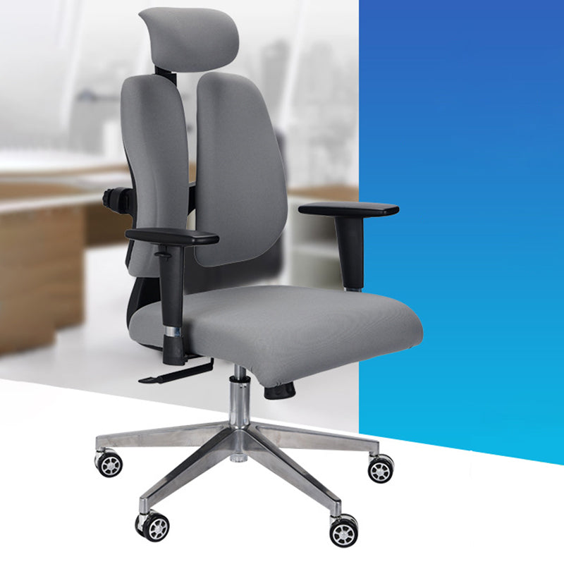 Modern Desk Chair Mesh Executive Chair High-Back Chair in Gray 1 Piece Clearhalo 'furn' 'furn_office_chair' 'Furniture' 'Office Chairs' 'Office Furniture' 'office_chair' 6362601