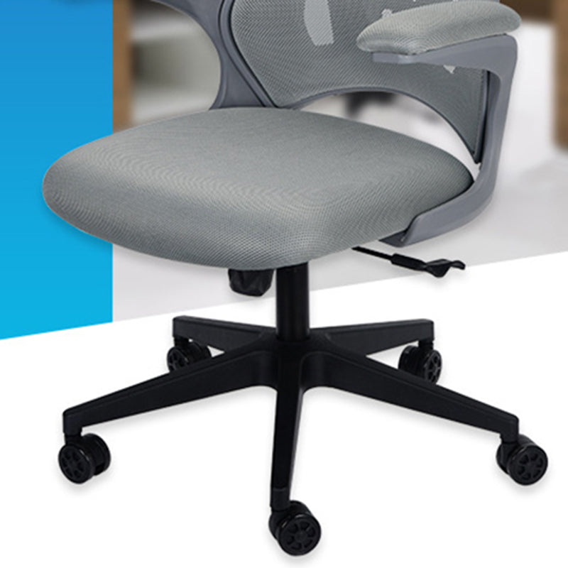 Modern Desk Chair Mesh Swivel Executive Chair High-Back Chair in Gray Clearhalo 'furn' 'furn_office_chair' 'Furniture' 'Office Chairs' 'Office Furniture' 'office_chair' 6362627