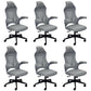 Modern Desk Chair Mesh Swivel Executive Chair High-Back Chair in Gray 6 Piece Set Clearhalo 'furn' 'furn_office_chair' 'Furniture' 'Office Chairs' 'Office Furniture' 'office_chair' 6362628