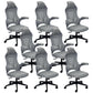 Modern Desk Chair Mesh Swivel Executive Chair High-Back Chair in Gray 8 Piece Set Clearhalo 'furn' 'furn_office_chair' 'Furniture' 'Office Chairs' 'Office Furniture' 'office_chair' 6362630