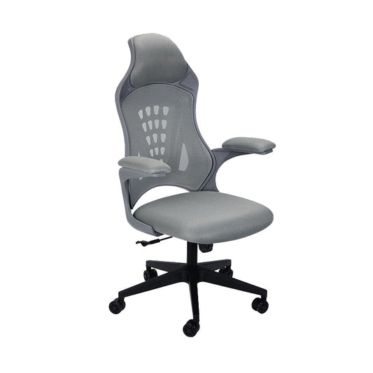 Modern Desk Chair Mesh Swivel Executive Chair High-Back Chair in Gray Clearhalo 'furn' 'furn_office_chair' 'Furniture' 'Office Chairs' 'Office Furniture' 'office_chair' 6362631