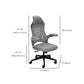 Modern Desk Chair Mesh Swivel Executive Chair High-Back Chair in Gray Clearhalo 'furn' 'furn_office_chair' 'Furniture' 'Office Chairs' 'Office Furniture' 'office_chair' 6362633