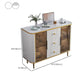 Cuffet da pranzo in stile glam Stone 33 "H buffet latestine con cassetti