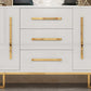 Glam Sideboard Buffet 3 Drawers and 2 Doors Cabinets Matte High Gloss Sideboard Clearhalo 'buffet_sideboard' 'Buffets & Sideboards' 'furn' 'furn_buffet_sideboard' 'Furniture' 'Kitchen & Dining Furniture' 6362652