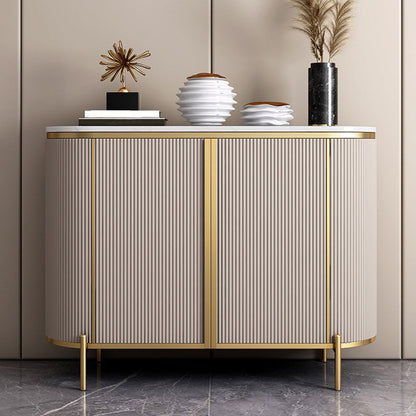 Contemporary Dining Buffet Marble Sideboard Table with Cabinets 47"L x 16"W x 36"H White Clearhalo 'buffet_sideboard' 'Buffets & Sideboards' 'furn' 'furn_buffet_sideboard' 'Furniture' 'Kitchen & Dining Furniture' 6362660