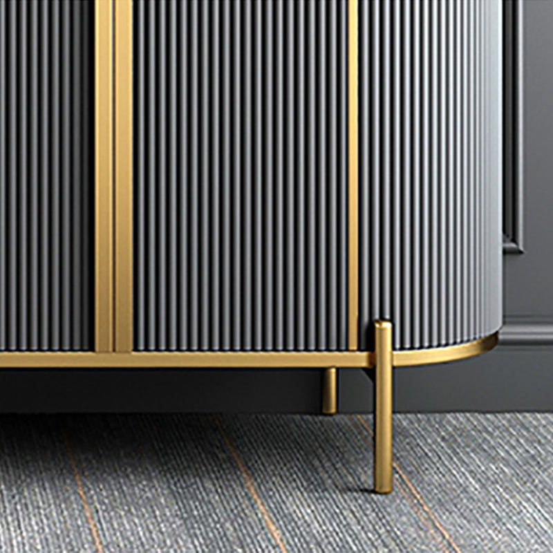 Contemporary Dining Buffet Marble Sideboard Table with Cabinets Clearhalo 'buffet_sideboard' 'Buffets & Sideboards' 'furn' 'furn_buffet_sideboard' 'Furniture' 'Kitchen & Dining Furniture' 6362663