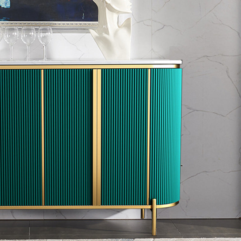 Contemporary Dining Buffet Marble Sideboard Table with Cabinets Clearhalo 'buffet_sideboard' 'Buffets & Sideboards' 'furn' 'furn_buffet_sideboard' 'Furniture' 'Kitchen & Dining Furniture' 6362665