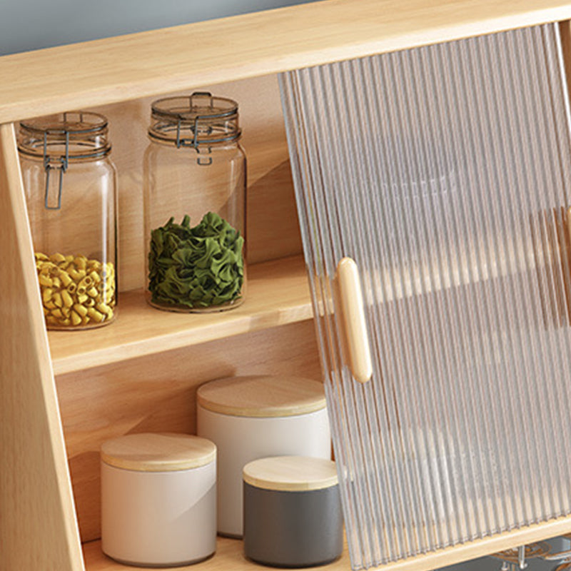 Contemporary Sideboard Solid Wood Dining Buffet with Drawers and Cabinets Clearhalo 'buffet_sideboard' 'Buffets & Sideboards' 'furn' 'furn_buffet_sideboard' 'Furniture' 'Kitchen & Dining Furniture' 6362684