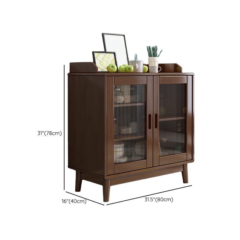 Contemporary Sideboard Solid Wood Dining Buffet with Drawers and Cabinets Clearhalo 'buffet_sideboard' 'Buffets & Sideboards' 'furn' 'furn_buffet_sideboard' 'Furniture' 'Kitchen & Dining Furniture' 6362691