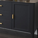 Buffet de style moderne buffet en pierre avec armoires et tiroirs