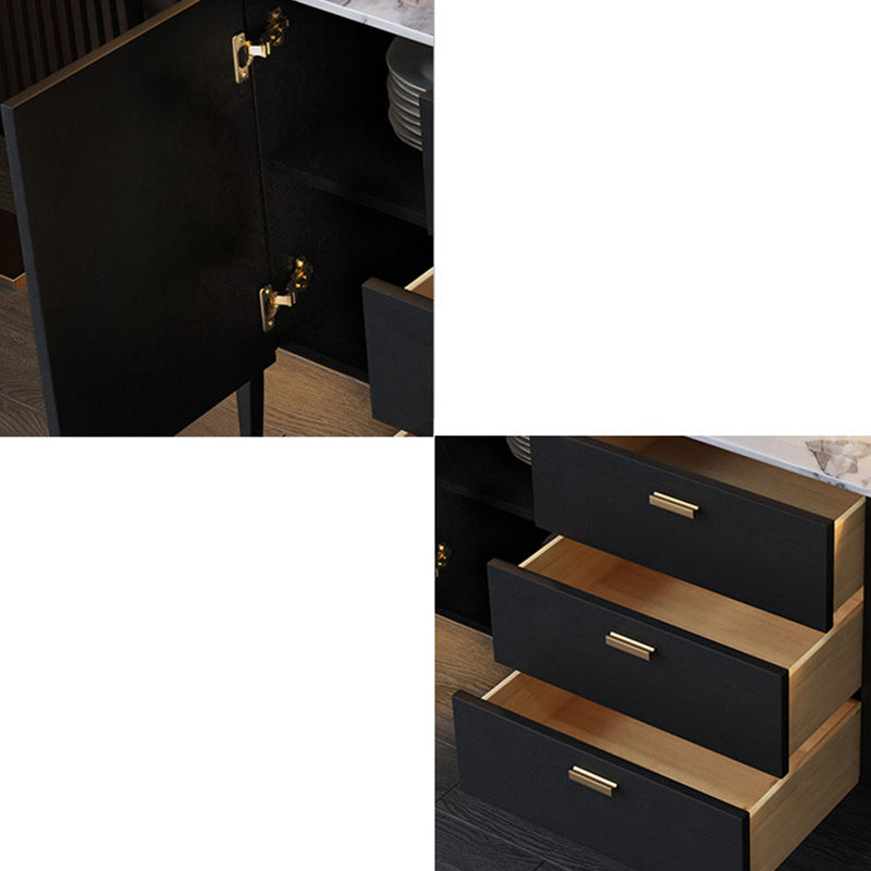 Buffet de style moderne buffet en pierre avec armoires et tiroirs